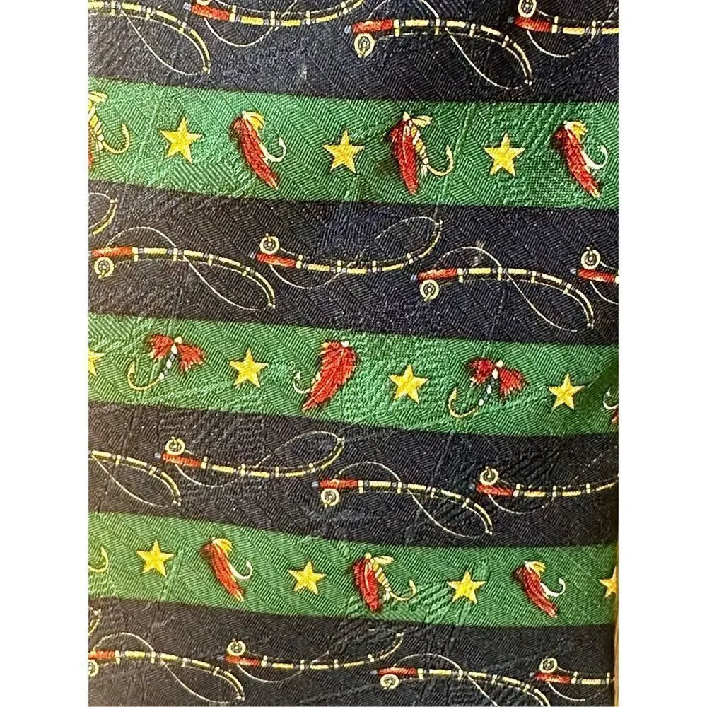 Tommy Hilfiger 100% silk tie fishing lures - made in the USA